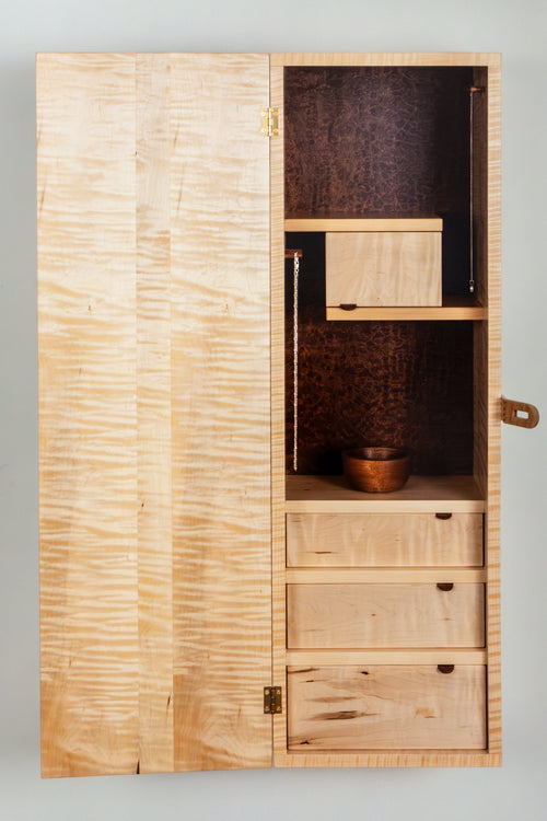 Curly Maple Jewelry Cabinet