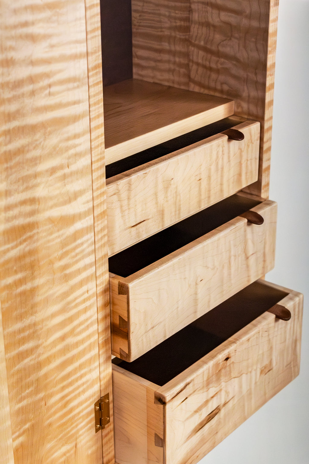 Curly Maple Jewelry Cabinet